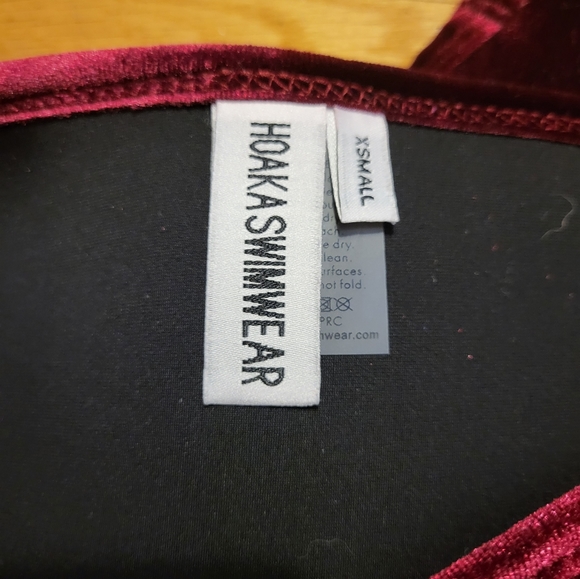 Nwot Hoaka Sara Wine Velvet Bikini - Picture 5 of 6